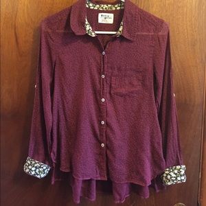 Ruffle Hem Buttondown